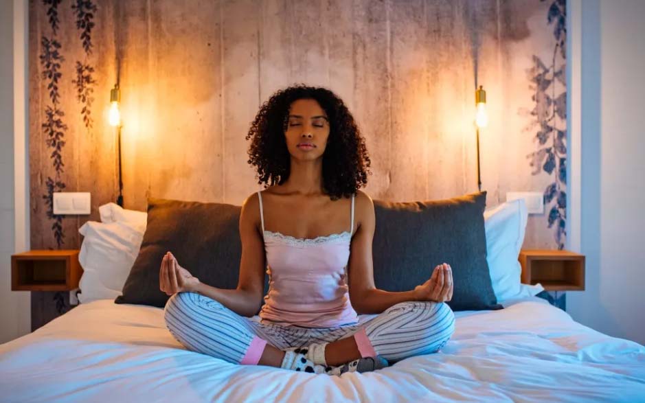 sleep faster with bedtime yoga